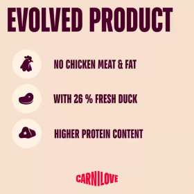 Супер премиум беззърнена суха храна за кастрирани котки Carnilove ACTIVE Duck & Pheasant с 26 % прясно патешко и фазаново месо 400гр
